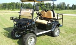 lifted golf cart